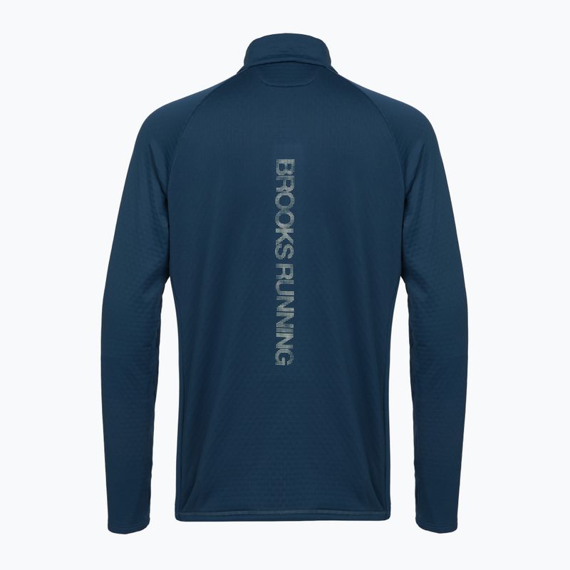Pánská běžecká mikina Brooks Thermal Reflective 1/2 Zip blue 2