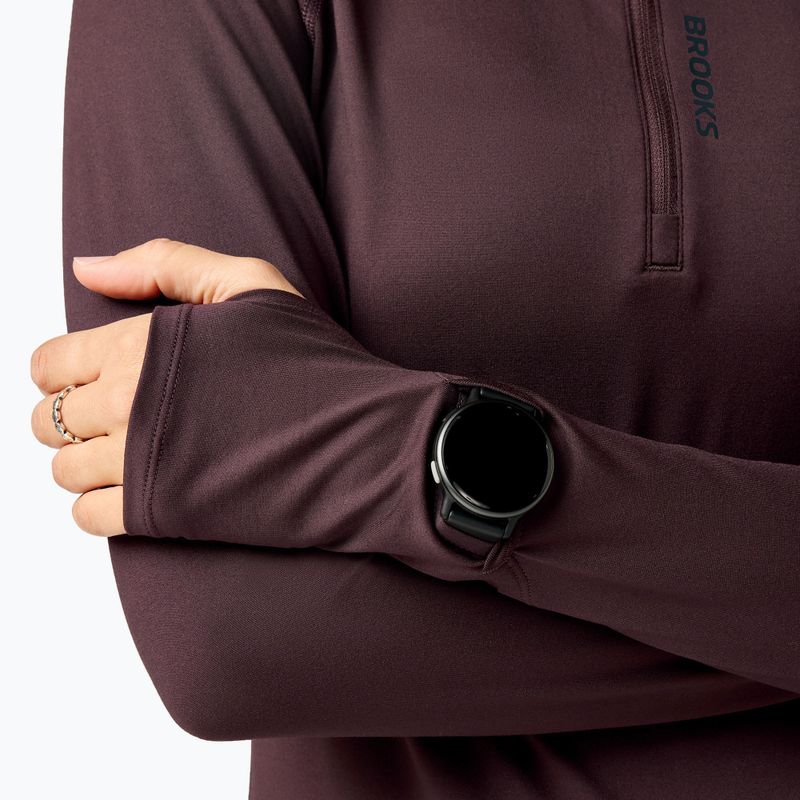 Dámská běžecká mikina Brooks Dash 1/2 Zip 3.0 brown 4