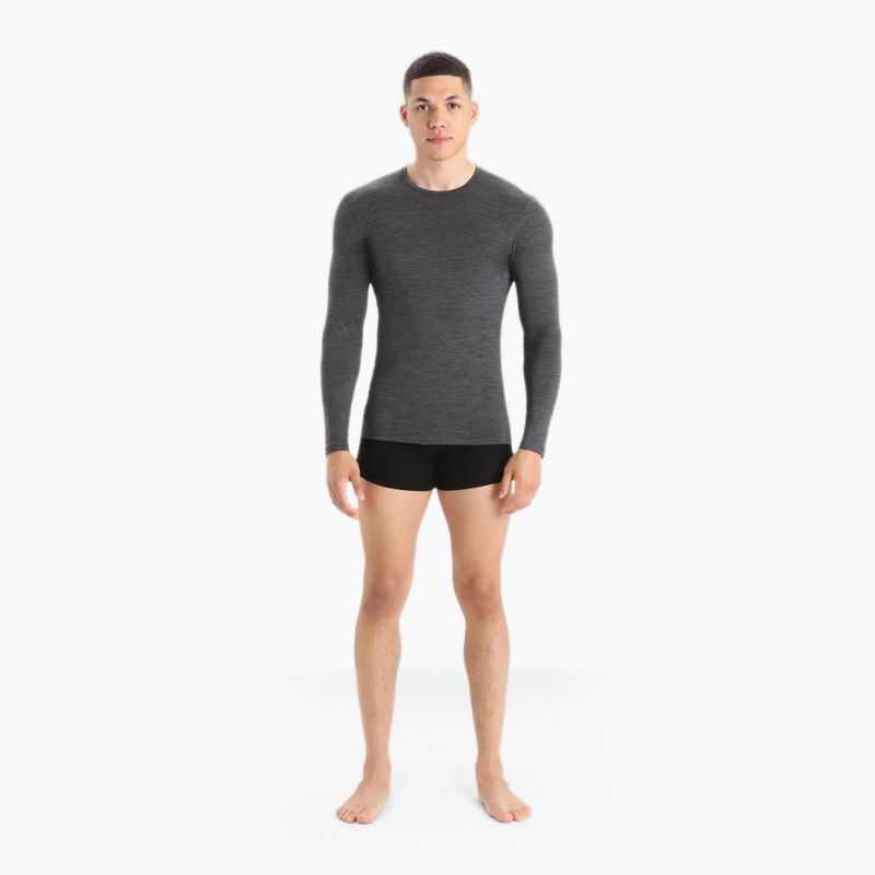 Pánské termo tričko Longsleeve icebreaker Merino 150 Anatomica Crewe jet heather 2