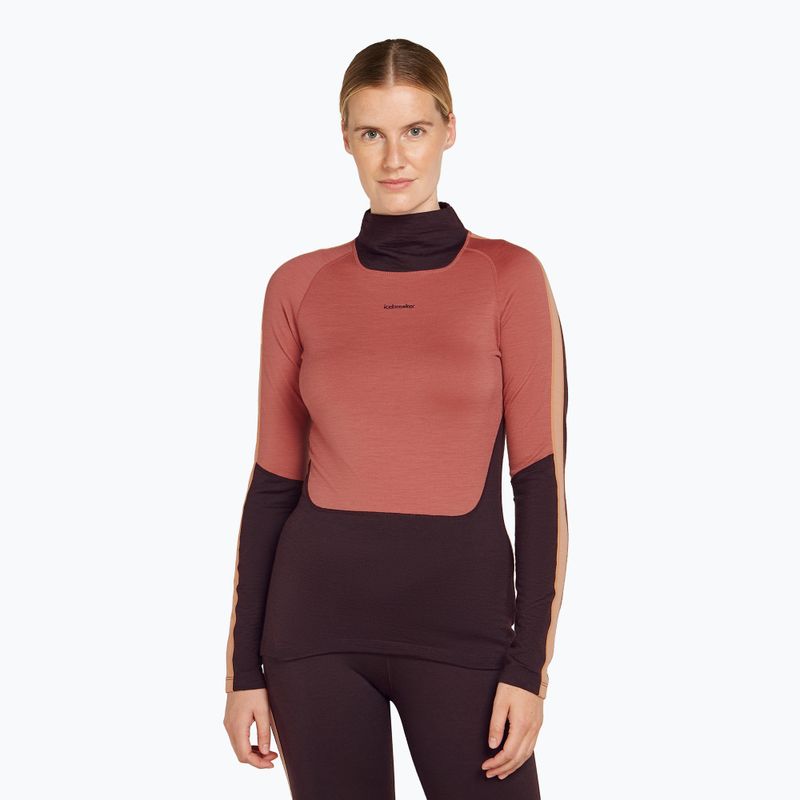 Dámské termo tričko Longsleeve Icebreaker 200 Oasis Sonebula High Neck bittersweet/cedar