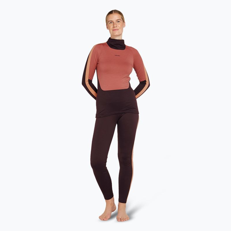 Dámská termoakční mikina icebreaker 200 Oasis Sonebula High Neck bittersweet/cedar 2