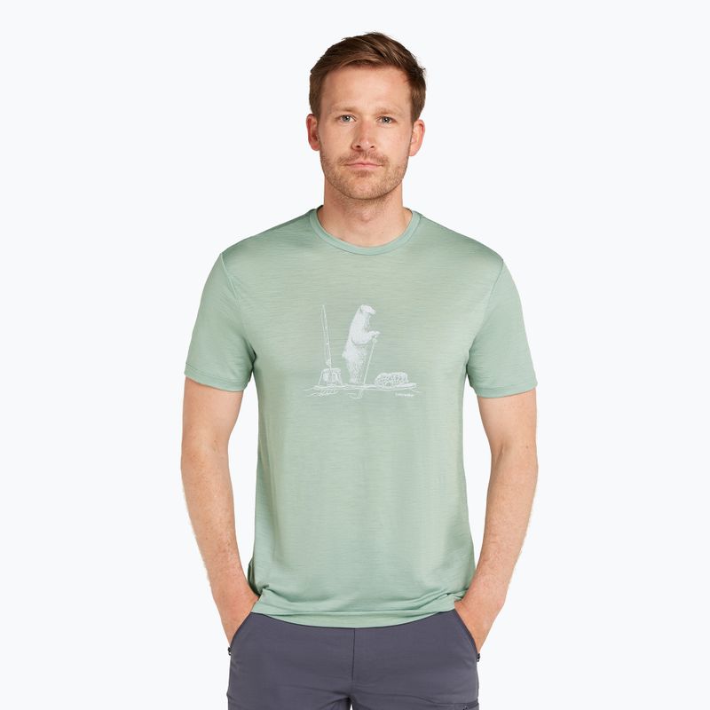 Pánské trekingové tričko Icebreaker Merino 150 Tech Lite Polar Paddle moss