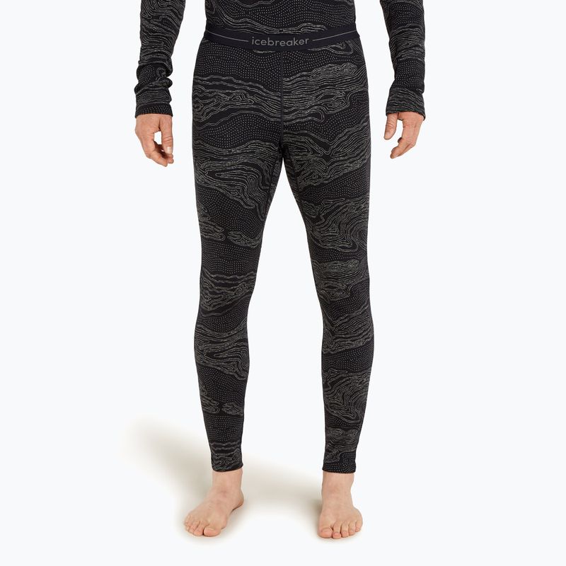 Pánské termo kalhoty Icebreaker Merino 260 Vertex Leggings Snow Guide black/ galaxy/ j