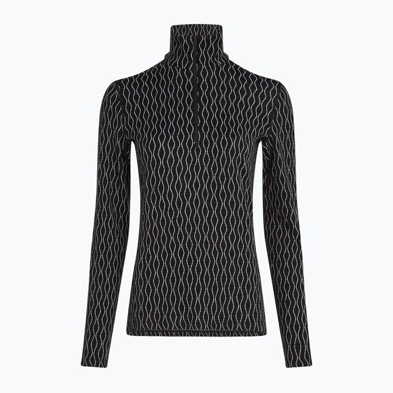 Dámská termoakční mikina icebreaker Merino 260 Vertex LS HZ On-Piste black/ snow/j 5