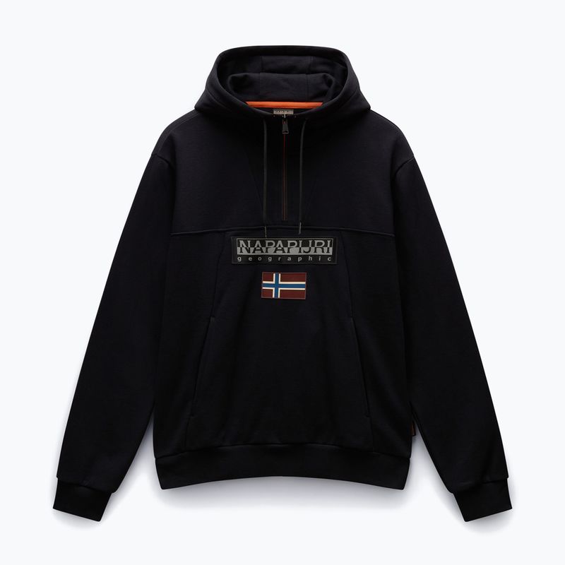 Pánská mikina Napapijri Burgee Half Zip Hooded 2.0 černá 041 5