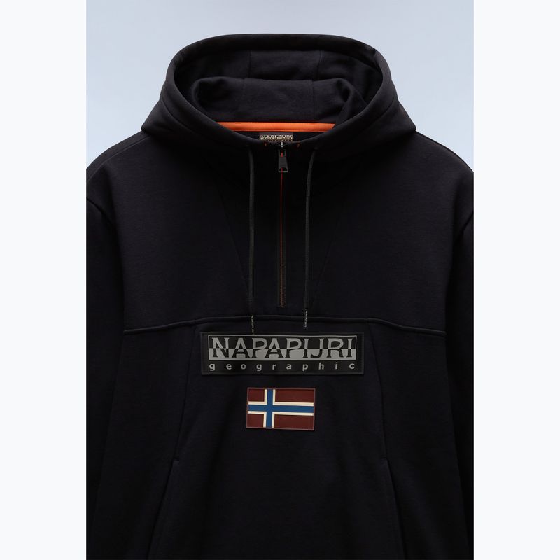 Pánská mikina Napapijri Burgee Half Zip Hooded 2.0 černá 041 7