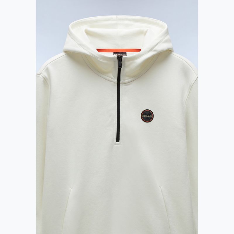 Pánská mikina Napapijri B-Badge Half Zip Hooded white heron 7