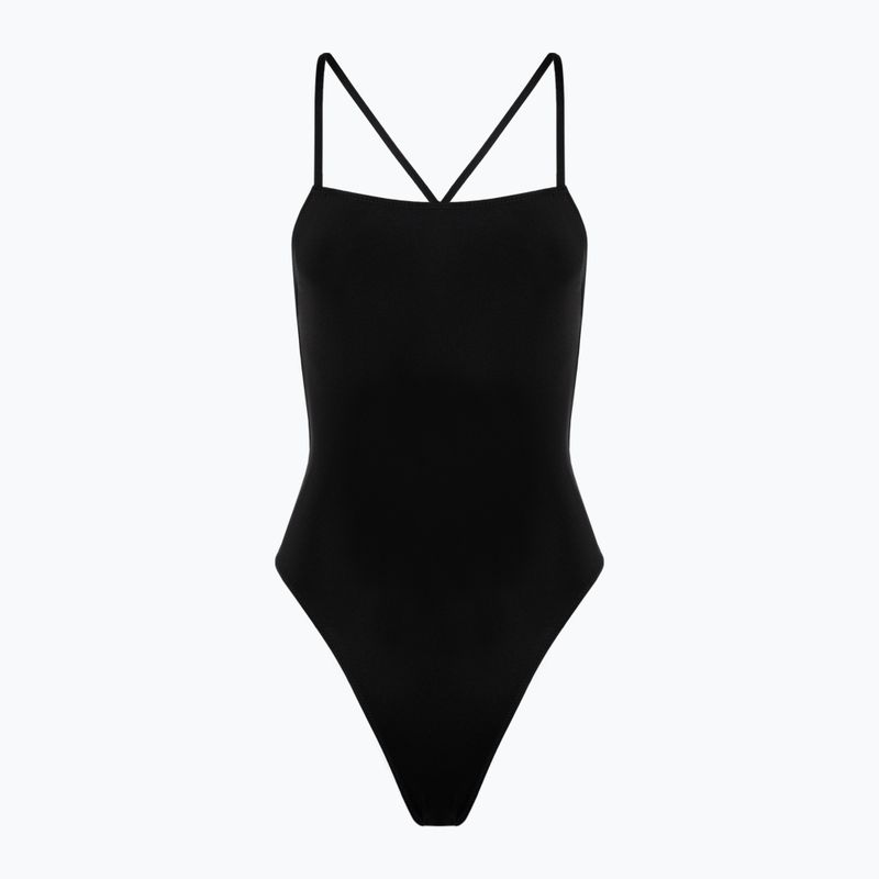 Dámské jednodílné plavky Hurley Solid Square Neck Moderate One Piece Swimsuit Black
