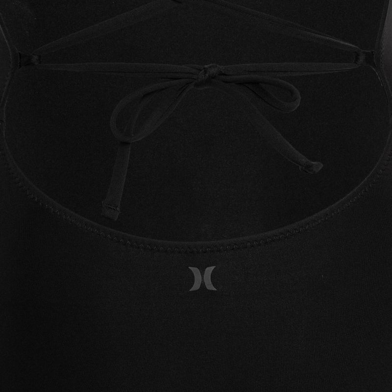 Dámské jednodílné plavky Hurley Solid Square Neck Moderate One Piece Swimsuit Black 3