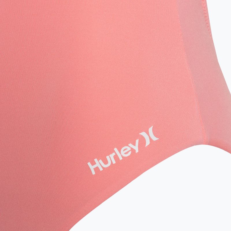 Dámské jednodílné plavky Hurley O&O Solid Racerback Moderate Pacific pink 3