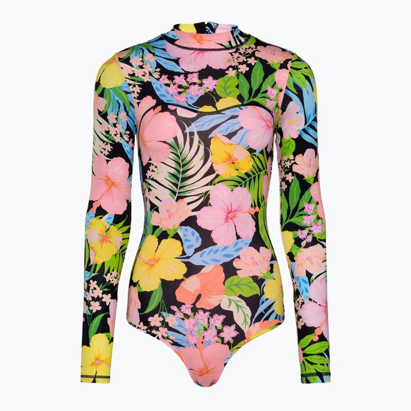 Dámské jednodílné plavky Hurley Sunset District Zip Back Cheeky Surfsuit black