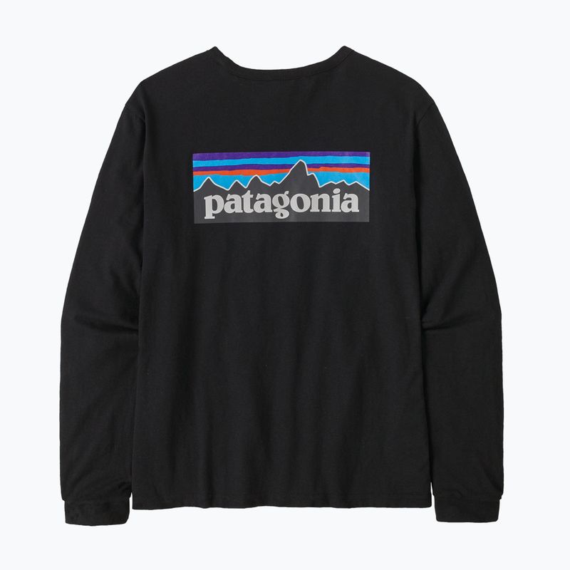 Dámské tričko Longsleeve Patagonia P-6 Logo Responsibili-Tee black 4