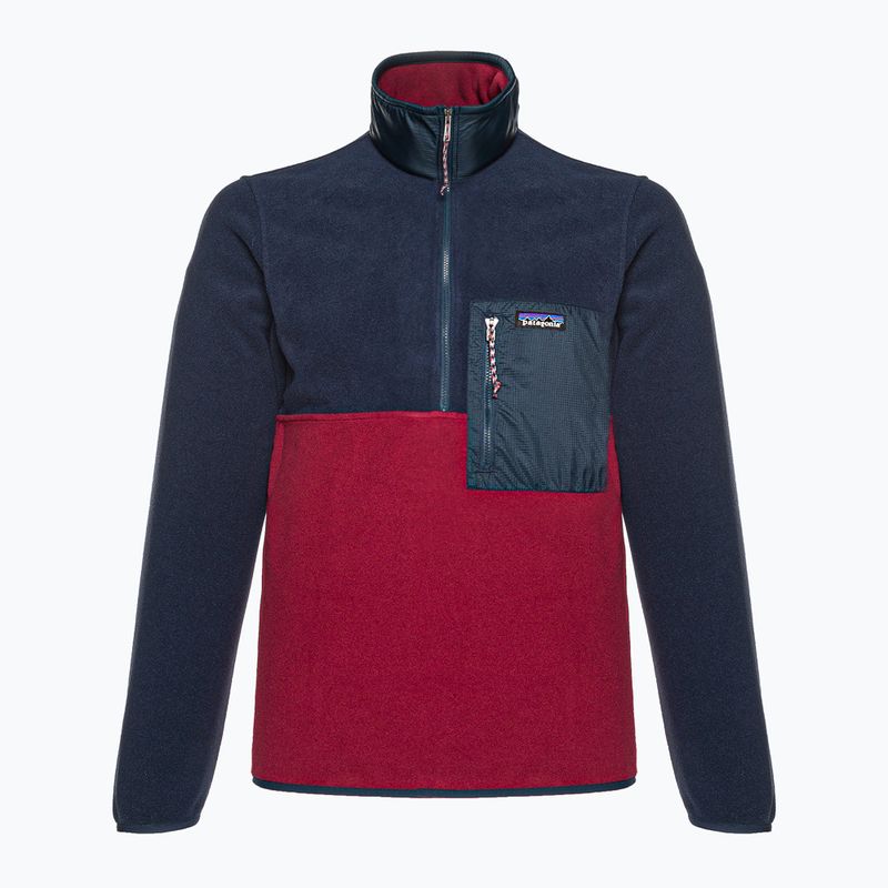 Pánská fleecová mikina Patagonia Microdini 1/2 Zip P/O voskově červená 3