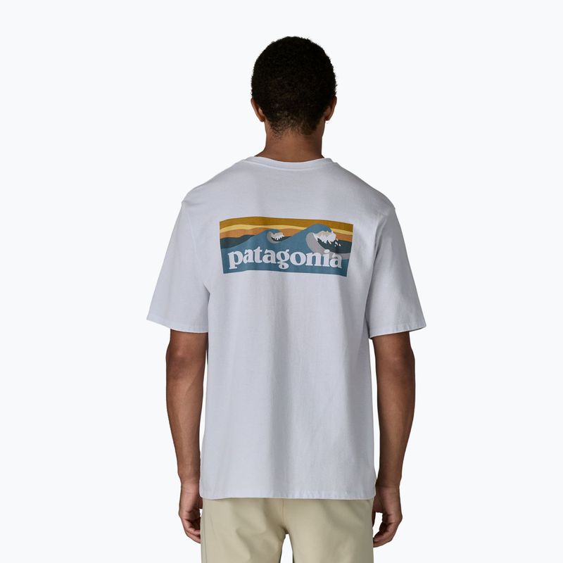Pánské tričko Patagonia Boardshort Logo Pocket Responsibili white 3