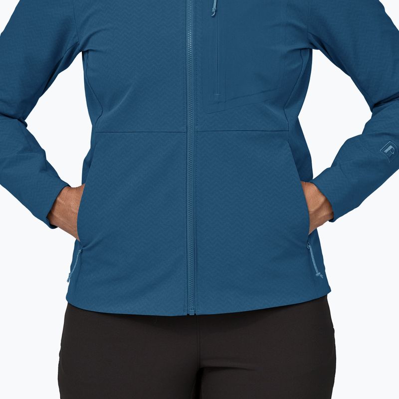 Dámská softshellová bunda Patagonia R1 CrossStrata Hoody lagom blue 8