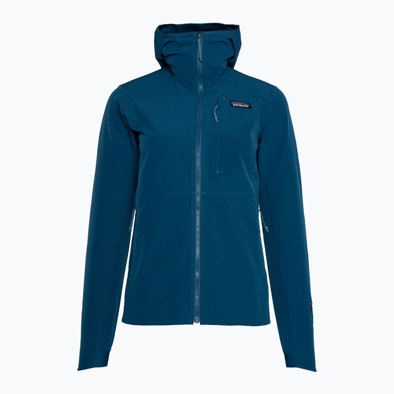 Dámská softshellová bunda Patagonia R1 CrossStrata Hoody lagom blue 10
