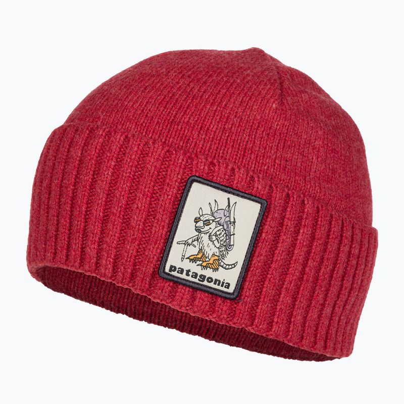 Čepice Patagonia Brodeo Beanie fun hogs armadillo/touring red trekkingová čepice 3
