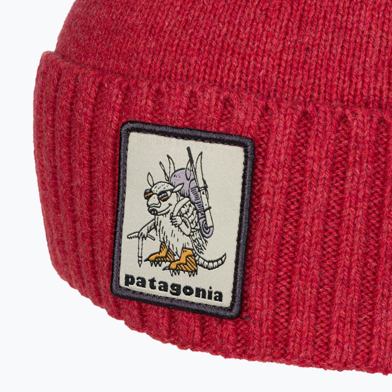 Čepice Patagonia Brodeo Beanie fun hogs armadillo/touring red trekkingová čepice 4