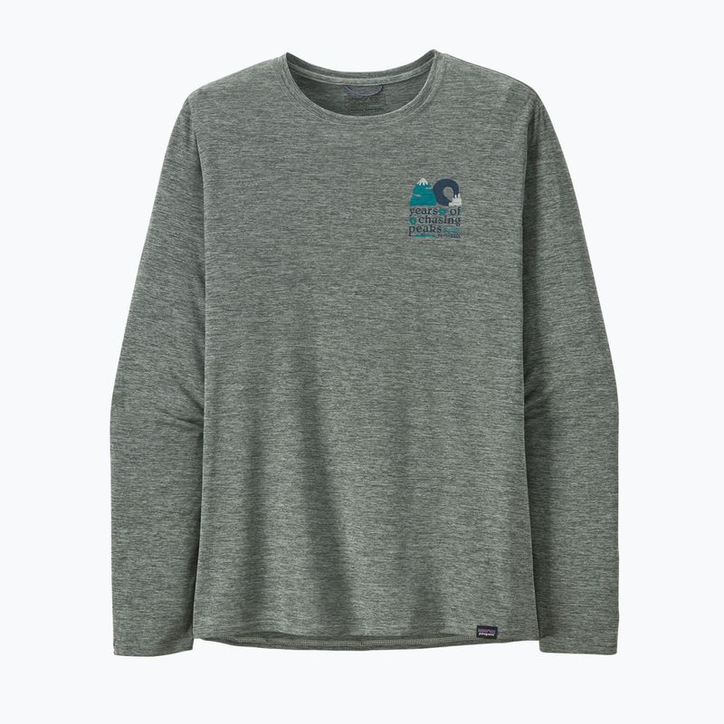 Pánské tričko Patagonia Cap Cool Daily Graphic Shirt-Waters trekking longsleeve chasing peaks/sleet green x-dye 7