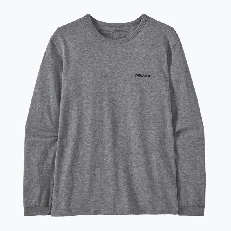 Dámské tričko longsleeve  Patagonia P-6 Logo Responsibili-Tee gravel heather 3