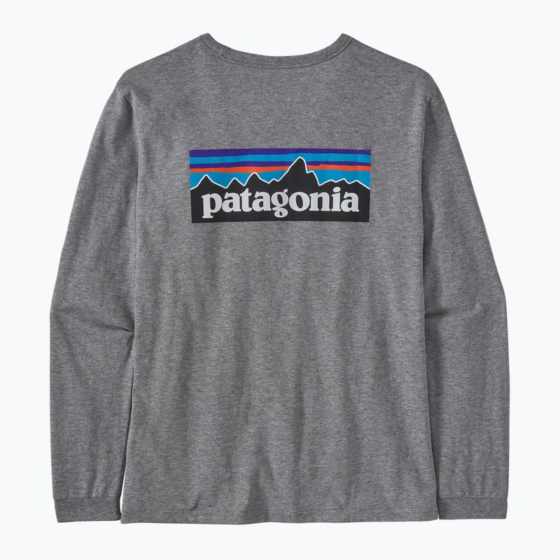 Dámské tričko longsleeve  Patagonia P-6 Logo Responsibili-Tee gravel heather 4