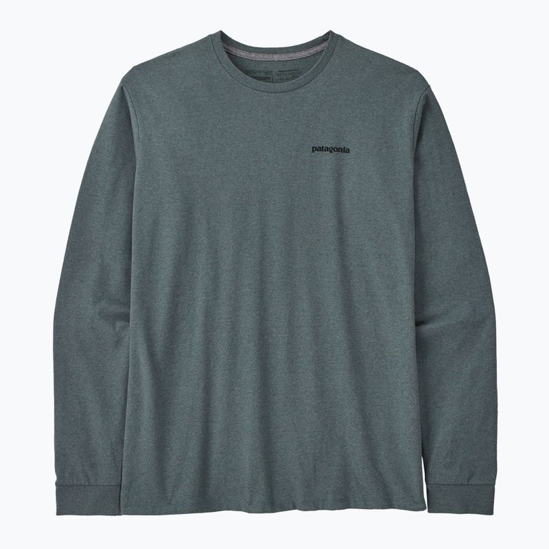 Pánské trekové tričko longsleeve Patagonia P-6 Logo Responsibili nouveau green 4