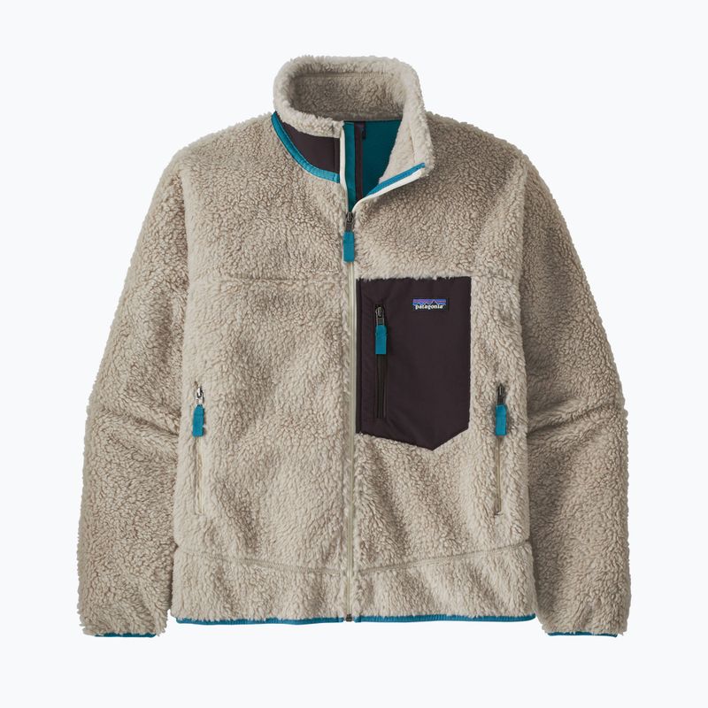 Pánská fleecová mikina Patagonia Classic Retro-X, přírodní, se švestkami 8