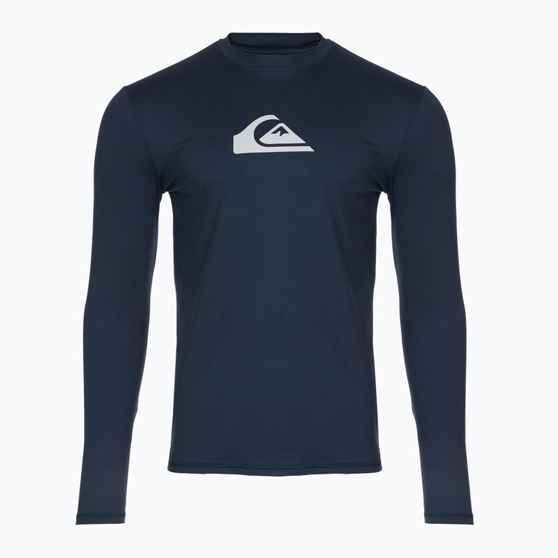 Dětské plavecké triko s dlouhým rukávem Quiksilver Solid Streak navy blazer