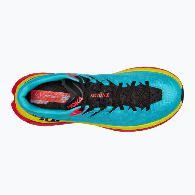 HOKA Tecton X pánské běžecké boty scuba blue/diva pink 9