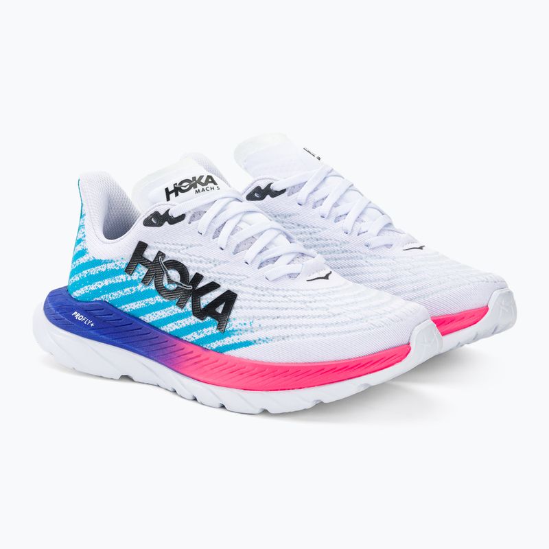 Dámské běžecké boty   HOKA Mach 5 white/scuba blue 5