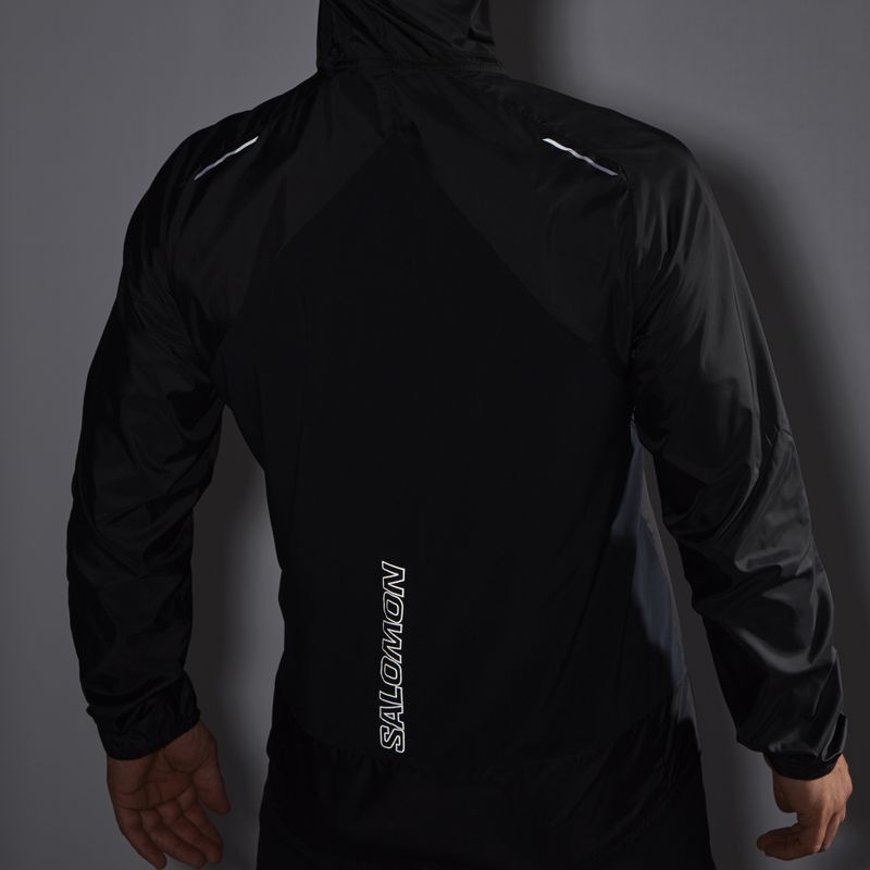 Pánská běžecká bunda Salomon Cross Wind deep black 3