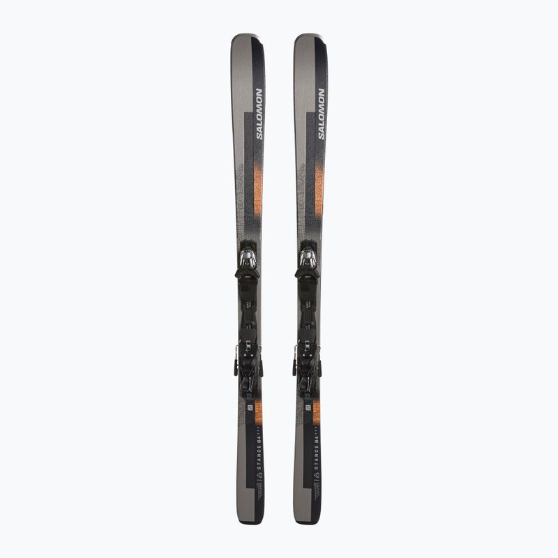 Sjezdové lyže Salomon Stance 84 + M12 GW black/neon orange/dove