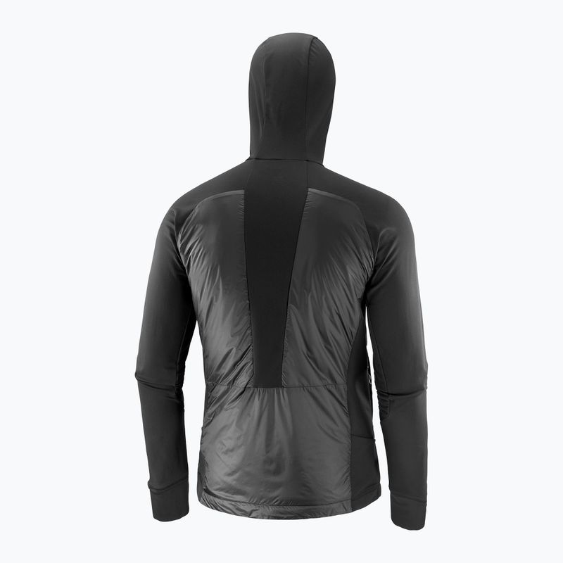Pánská hybridní bunda Salomon Elixir Hybrid Hoodie Insulated deep black 8
