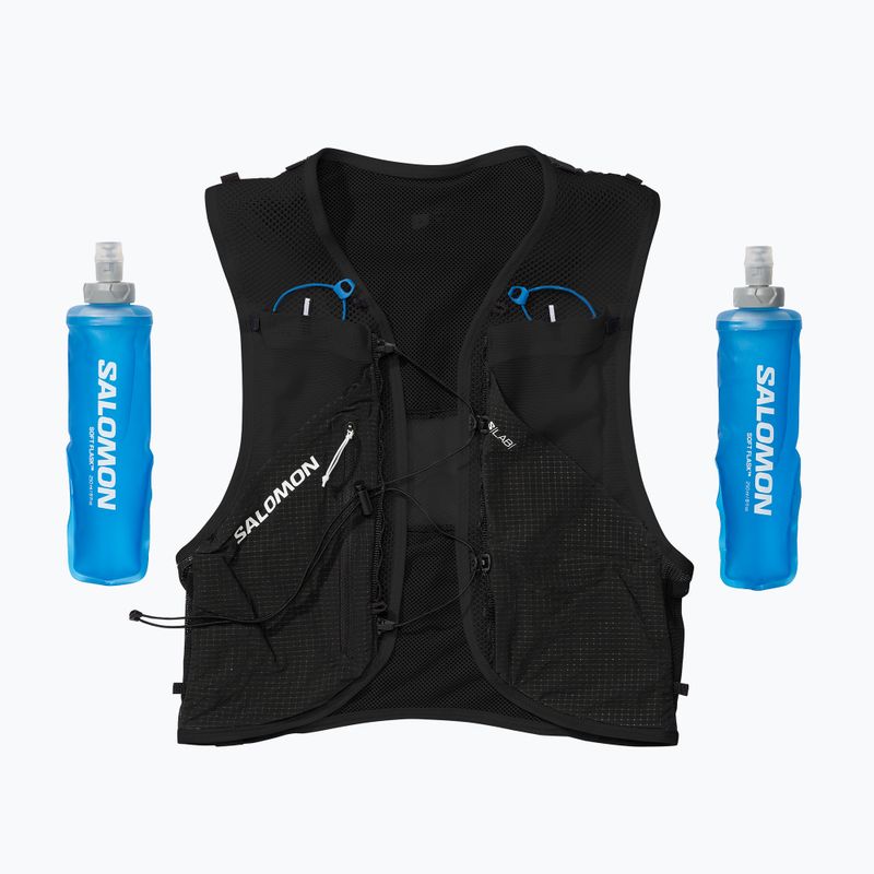 Běžecká vesta Salomon S/Lab Pulsar with 3 Flasks black/white 3