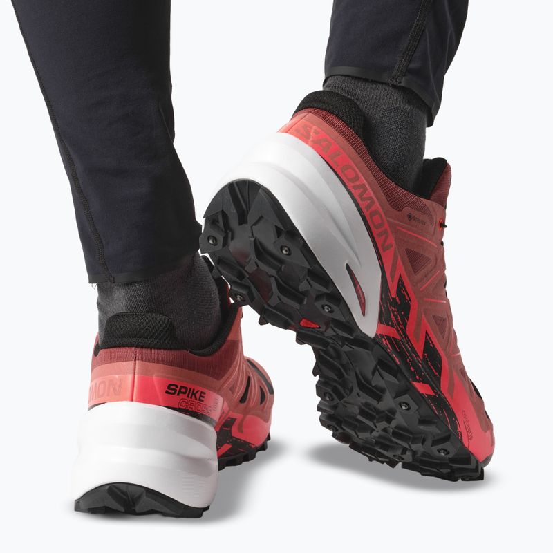 Pánské běžecké boty Salomon Spikecross 6 GTX cow hide/black/neon flame 14