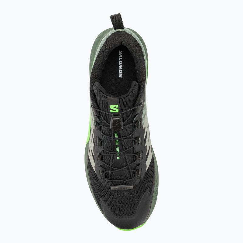 Pánská běžecká obuv Salomon Sense Ride 5 black/laurel wreath/green gecko 7