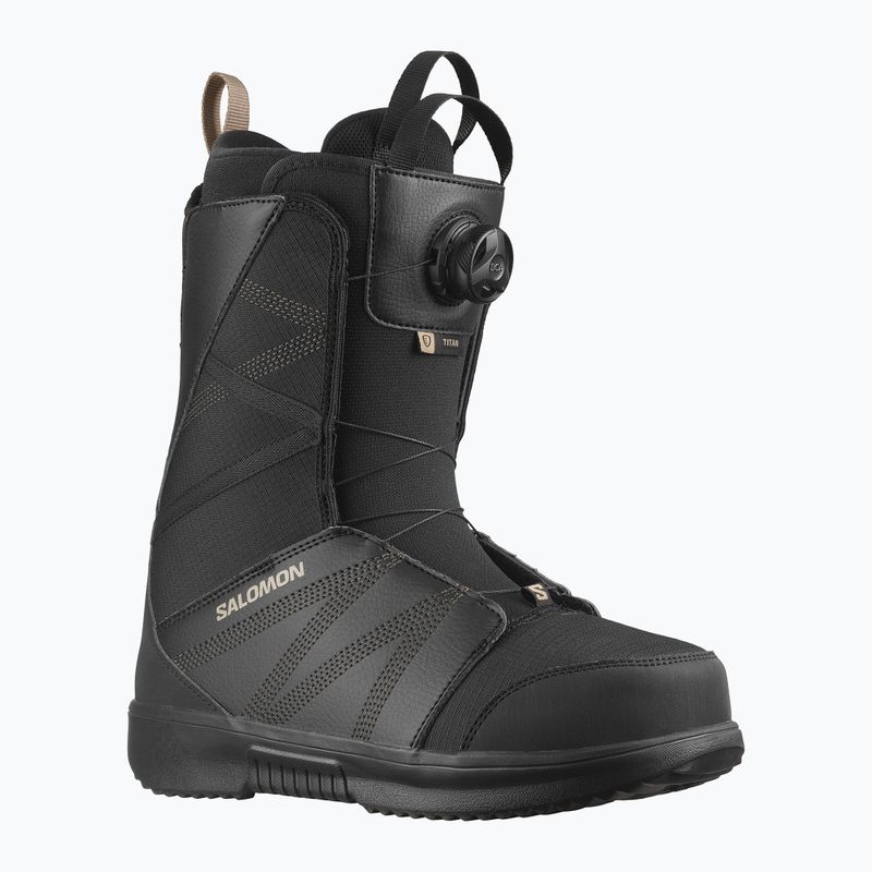 Pánské boty na snowboard Salomon Titan Boa black/black/roasted cashew 6