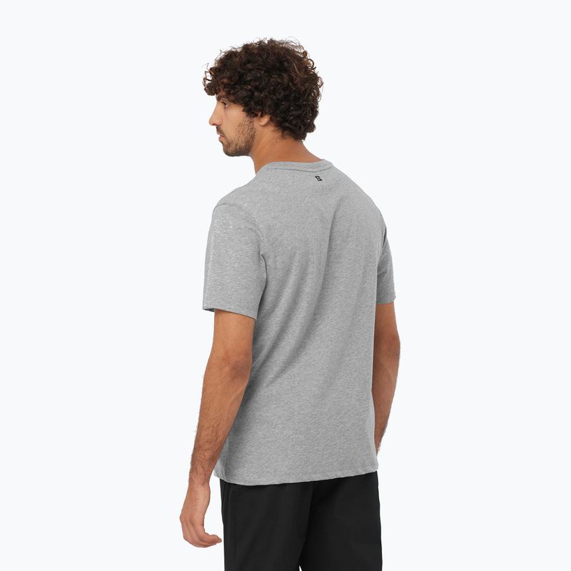 Pánské tričko  Salomon Logo Performance heather grey 2
