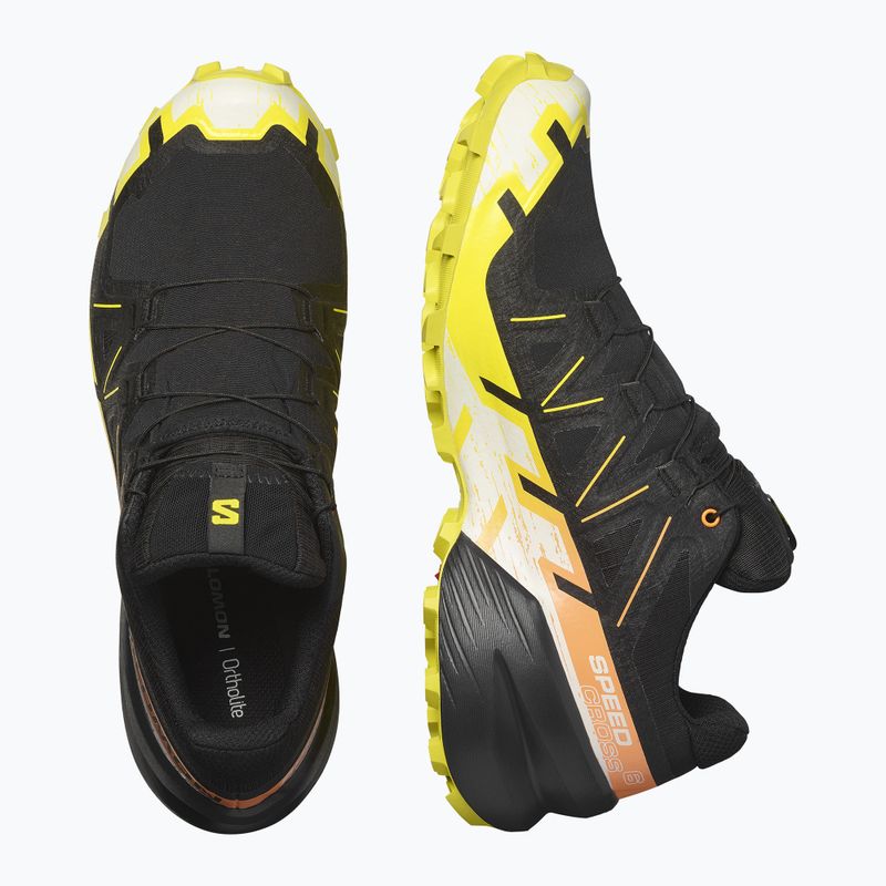 Pánské běžecké boty  Salomon Speedcross 6 GTX black/sulphur spring/bird of paradise 8