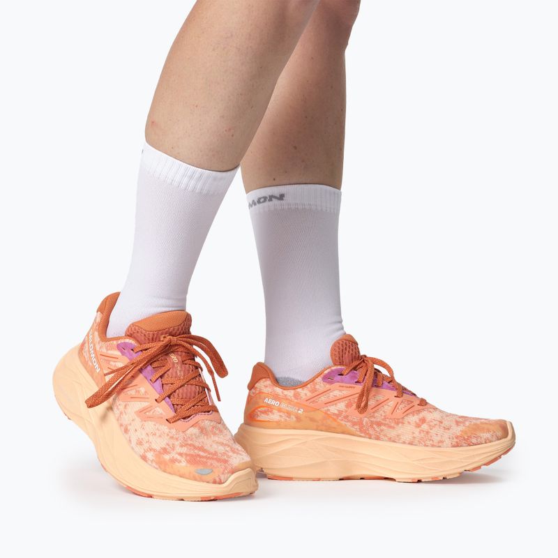 Dámské běžecké boty Salomon Aero Glide 2 spice route/peach quartz/fresh salmon 14