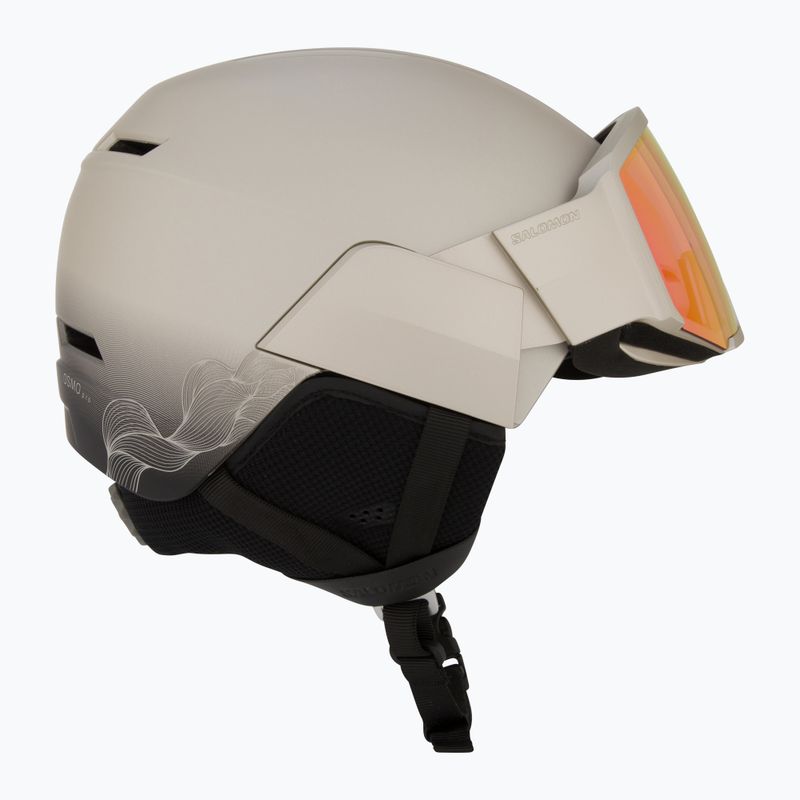 Lyžařská helma Salomon Osmo Pro Sigma Photo light bronze met/black/poppy red 6
