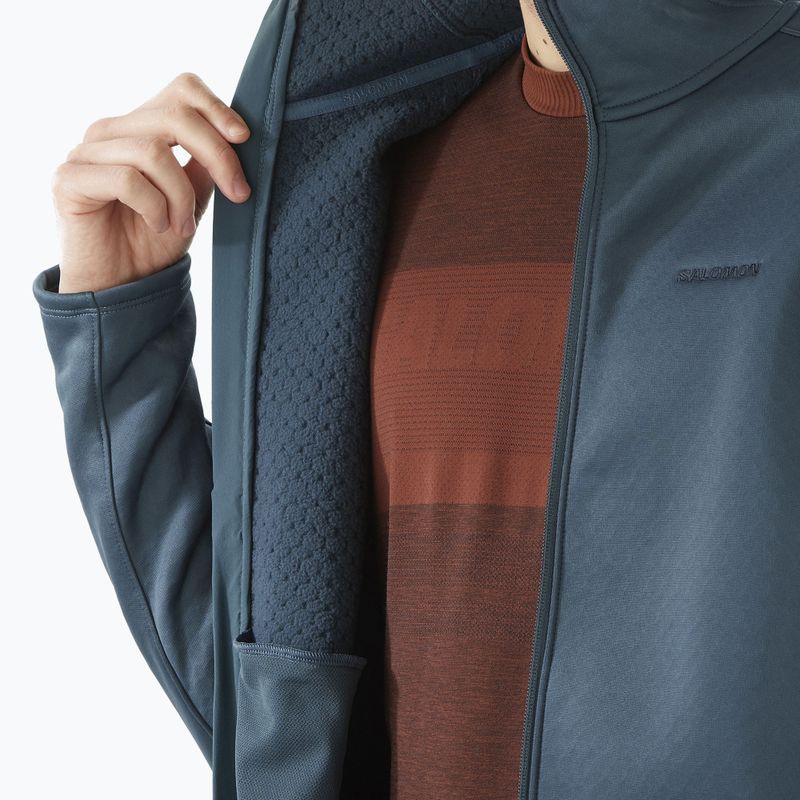 Pánská trekingová mikina Salomon Essential Midwarm Fz midnight navy 5