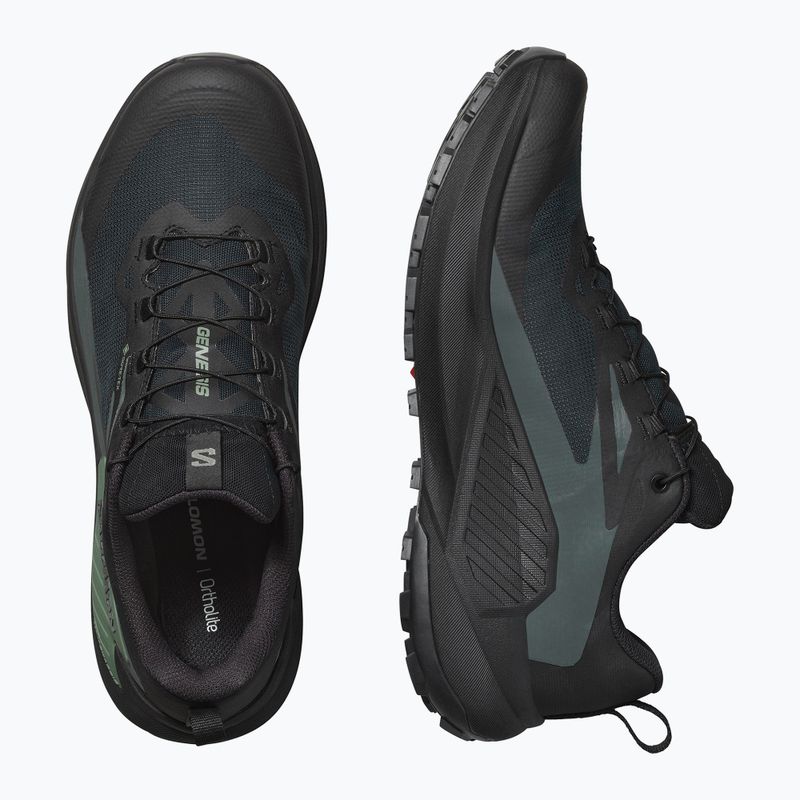 Pánské běžecké boty Salomon Genesis GTX black/agave green/urban chic 13