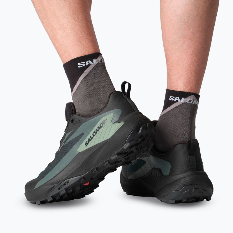 Pánské běžecké boty Salomon Genesis GTX black/agave green/urban chic 15