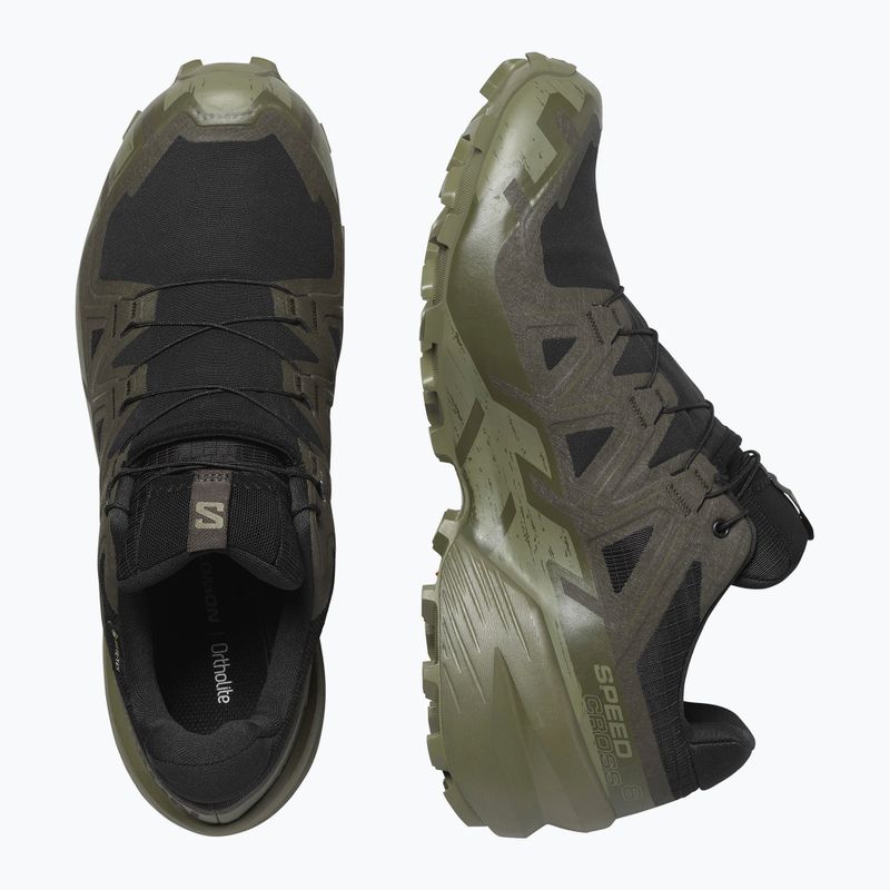 Pánské běžecké boty Salomon Speedcross 6 GTX black/peat/deep lichen green 6