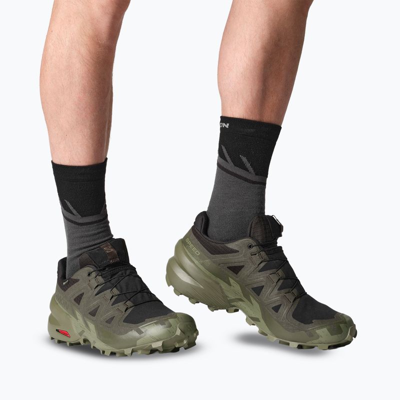 Pánské běžecké boty Salomon Speedcross 6 GTX black/peat/deep lichen green 7