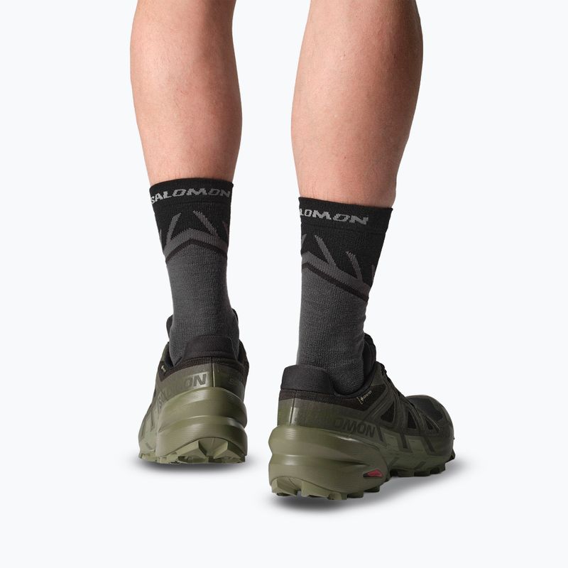Pánské běžecké boty Salomon Speedcross 6 GTX black/peat/deep lichen green 8