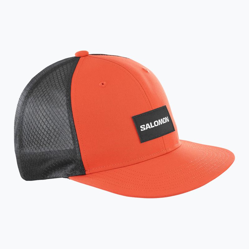 Kšiltovka Salomon Trucker Flat cherry tomato/deep black