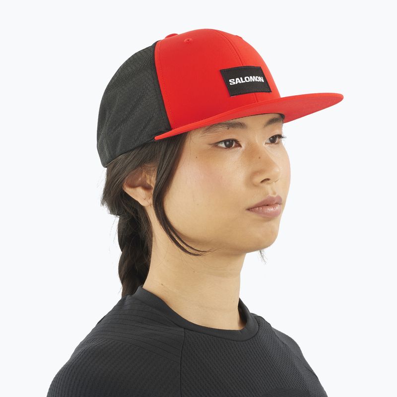 Kšiltovka Salomon Trucker Flat cherry tomato/deep black 2