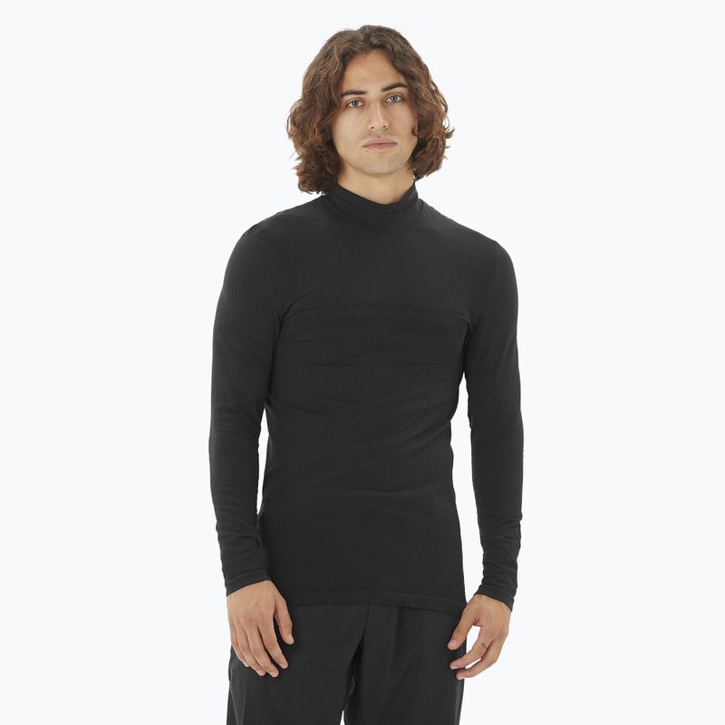 Pánské termo tričko Longsleeve Salomon Essential Warm deep black